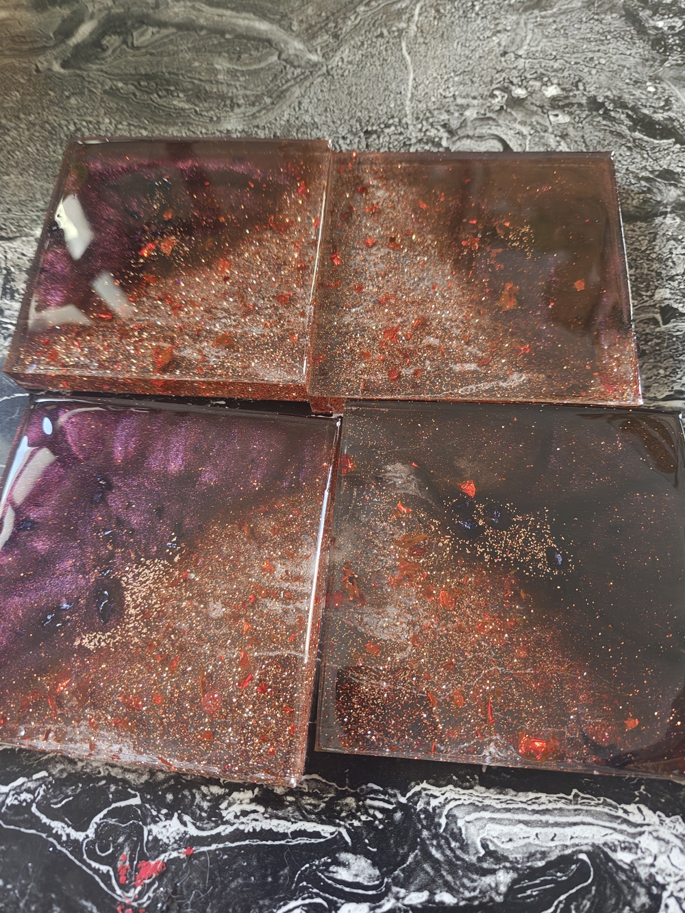 Mobile Phone Case Back Plate - Shimmery Copper Red